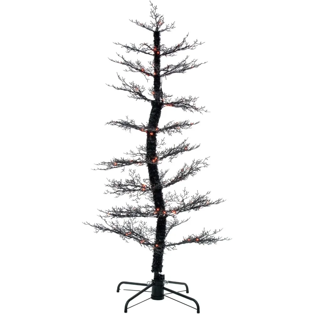 

5-Ft. Dancing Halloween Tree with Orange LED Lights and Screaming, Prelit Tree with Movement and Sound Effects for Spooky .