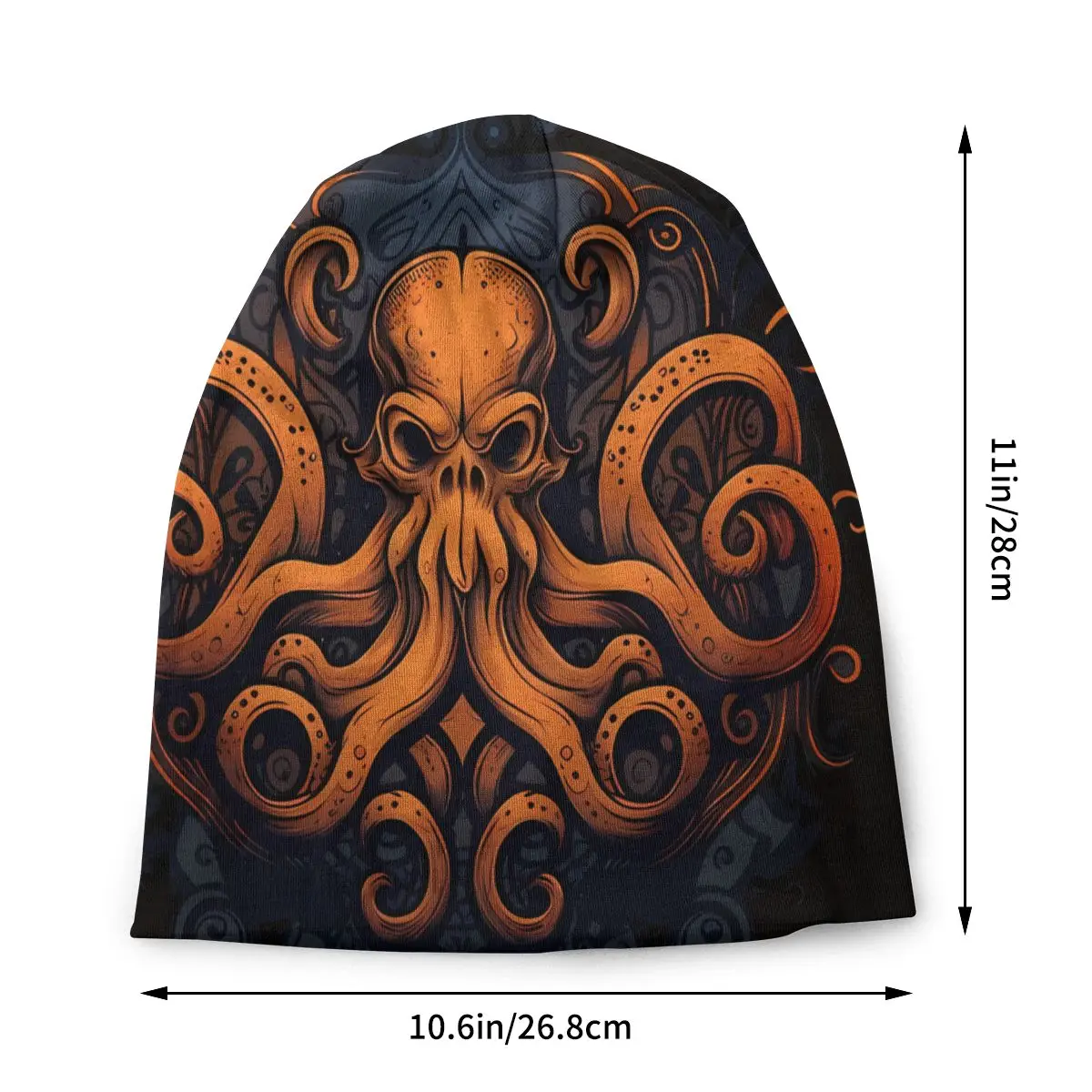 Cthulhu Fashion Hats Gothic Cthulhu Octopus Emblem Thin Hat Bonnet Special Skullies Beanies Caps Men Women's Earmuffs