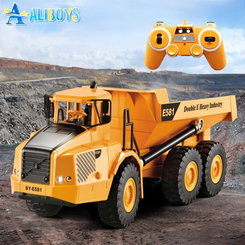 DOUBLE E E581 1:26 RC قلابة الهندسة سيارة 2.4Ghz 6 قناة البلاستيك البقشيش دلو التحكم عن بعد شاحنة قلابة هدايا الأطفال #1