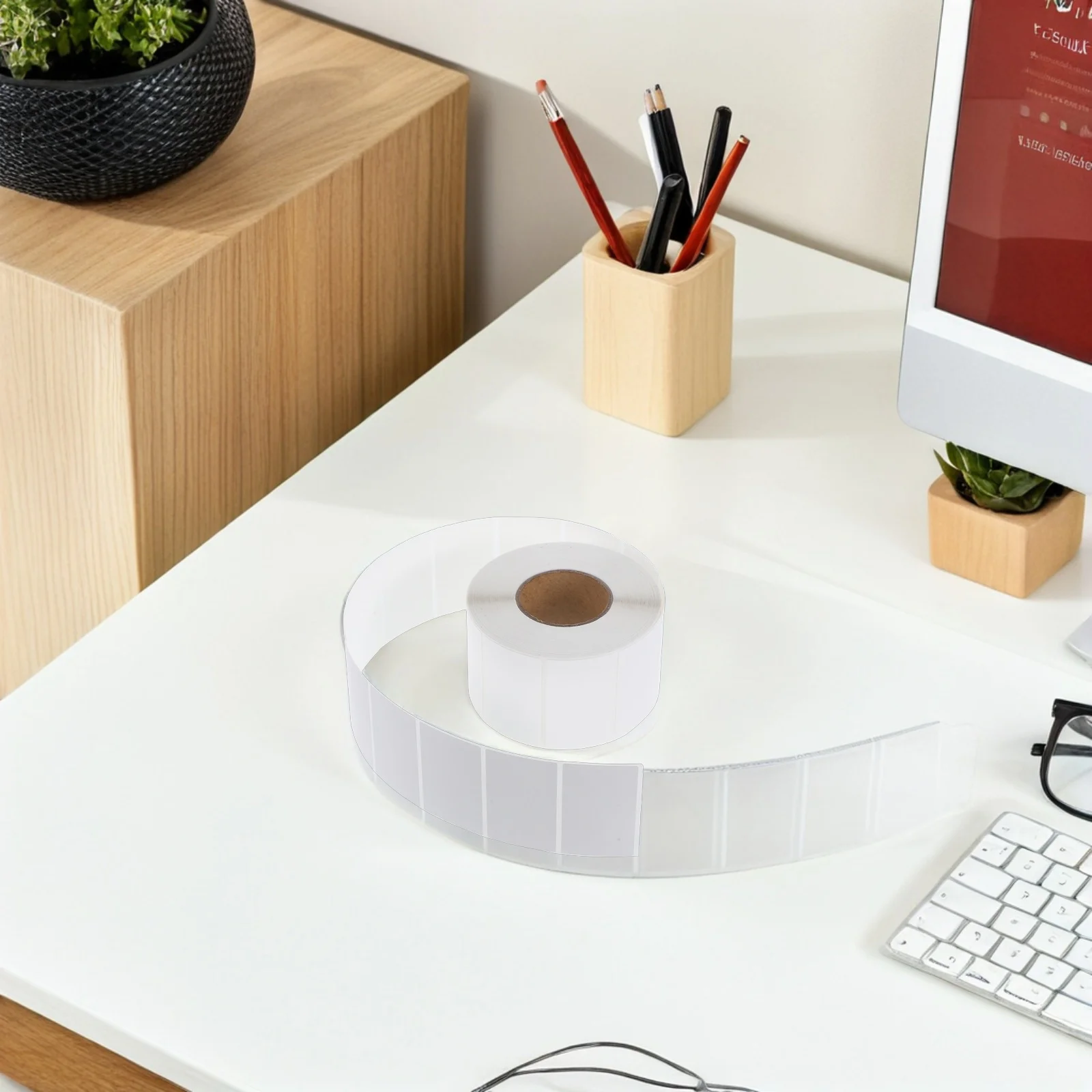 

Термоэтикетки для доставки, самоклеящиеся, для прямой термопечати, для овощей, свежих продуктов, адресные, 1 рулон