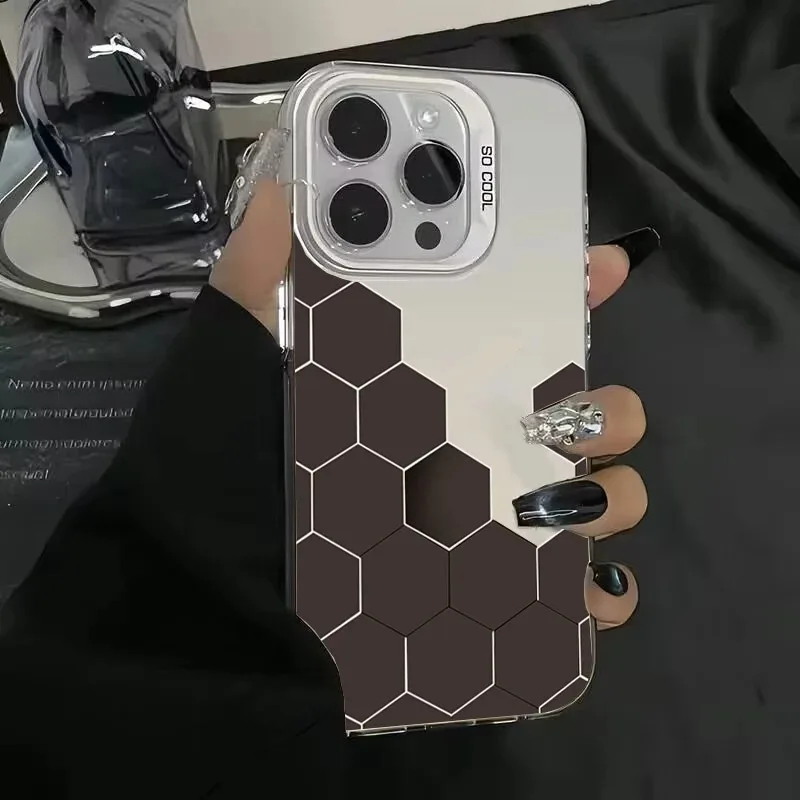 

Fashion honeycomb shape painting Phone Case For IPhone 11/12/13/14/15/xsmax/XR/X//7/8plus/12/Series, Shockproof, Anti-fall