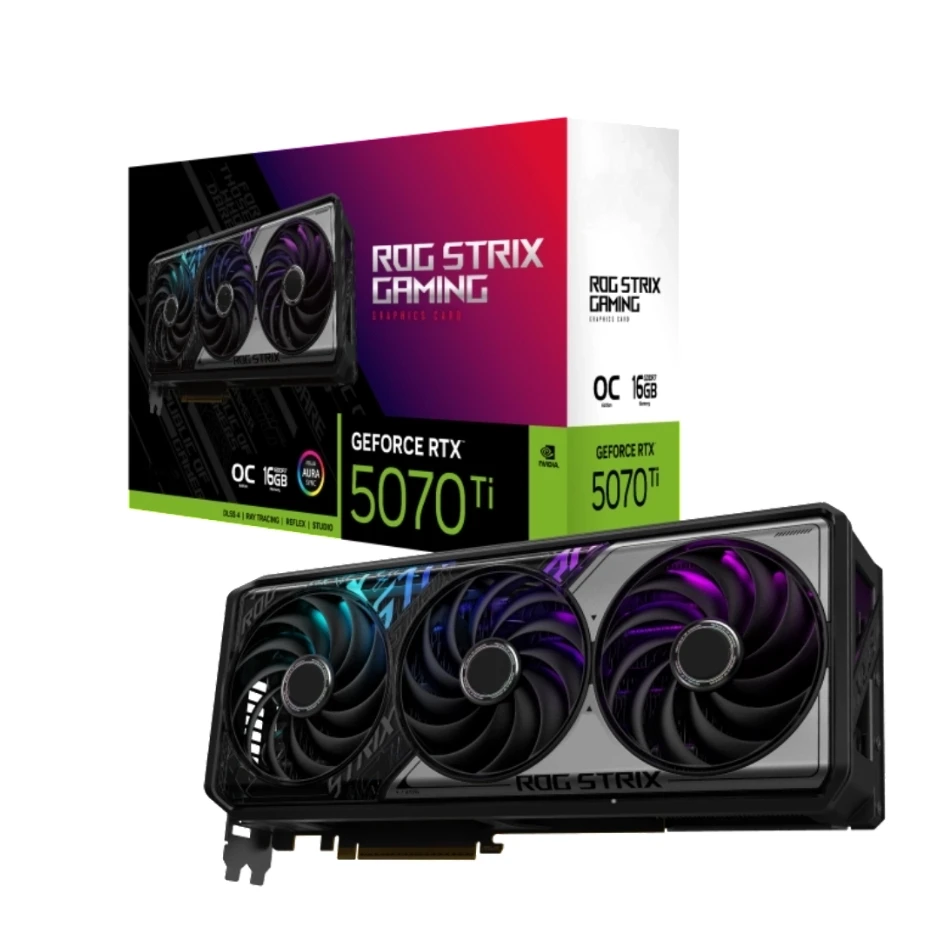 

2025 Новая видеокарта ROG Strix GeForce RTX 5070 Ti 16 ГБ OC GDDR7 RTX5070 Ti Игровая видеокарта с графическим процессором Потрой вентиляторы Игровой настольный компьютер