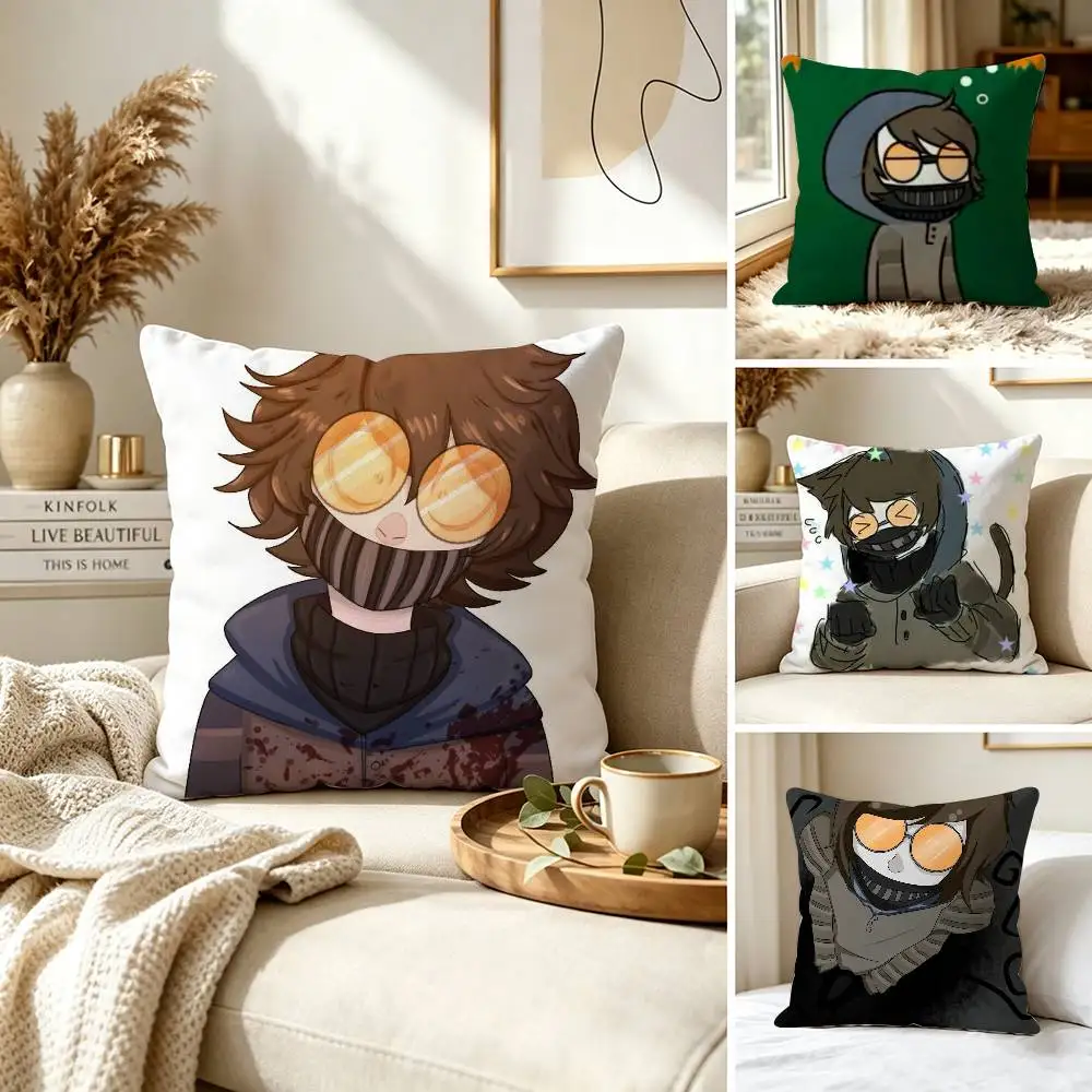 C-CreepypastaS T-Ticci Toby Funny Pillow Case for Sofa Living Room Home office Decor Protective Cover