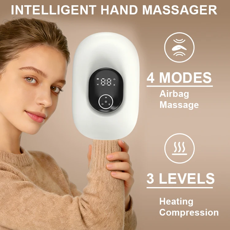 New wearable heated gloves air pressure stretch pinch hand massager, suitable for finger joints, palms, wrists relaxation