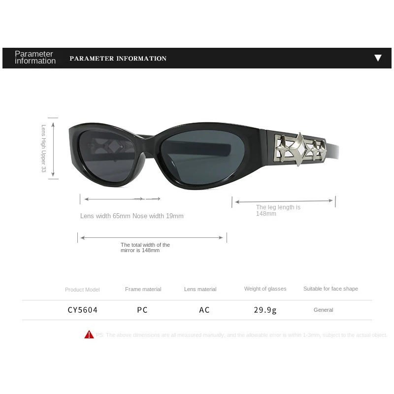 خمر عين القط النظارات الشمسية النساء الرجال الشعور الفني الفاخرة ظلال حفلة السفر نظارات شمسية سيدة رجل UV400 نظارات واقية