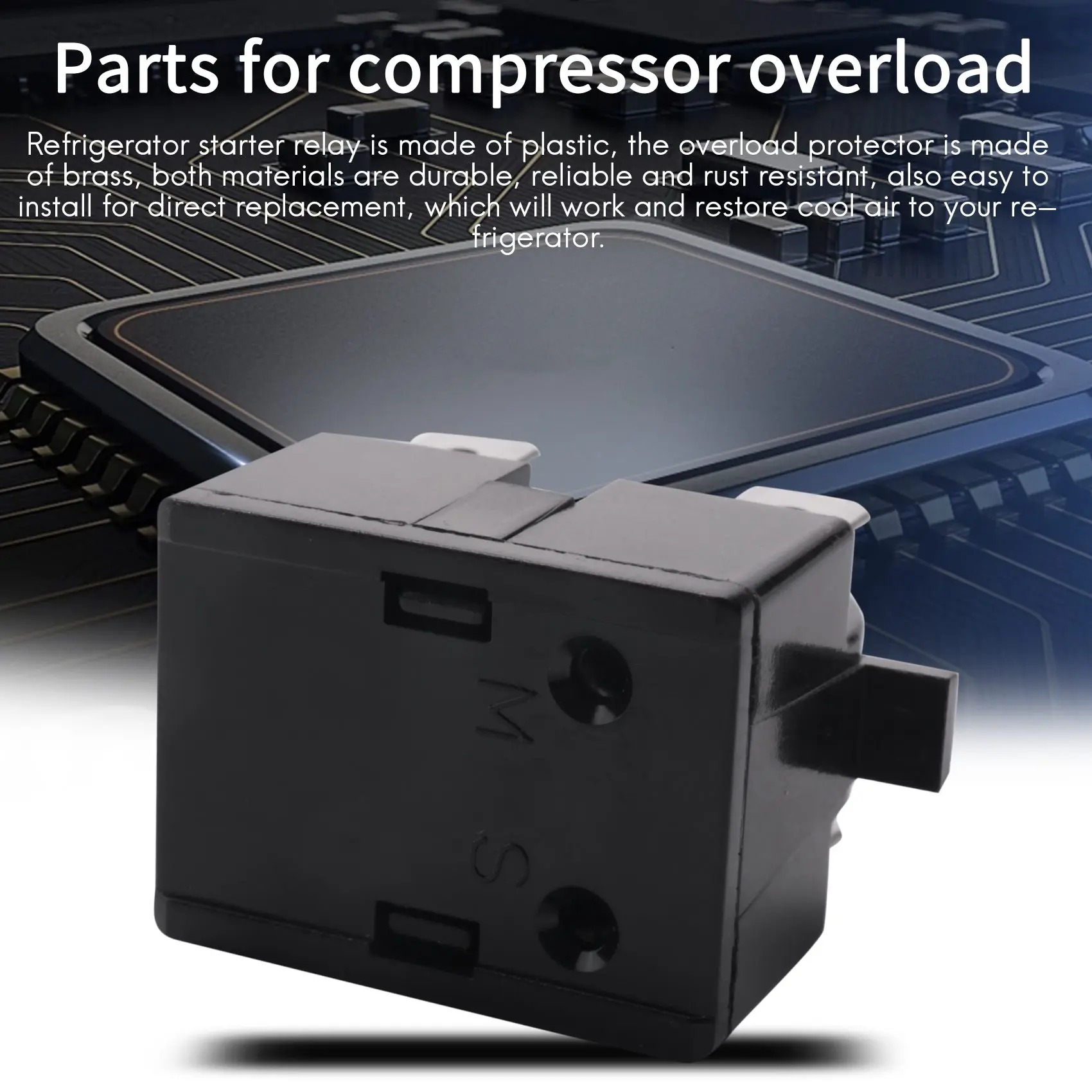 BOFO QP2-4.7 PTC Starter Relay 1 Pin Refrigerator Starter Relay And 6750C-0005P Refrigerator Overload Protector