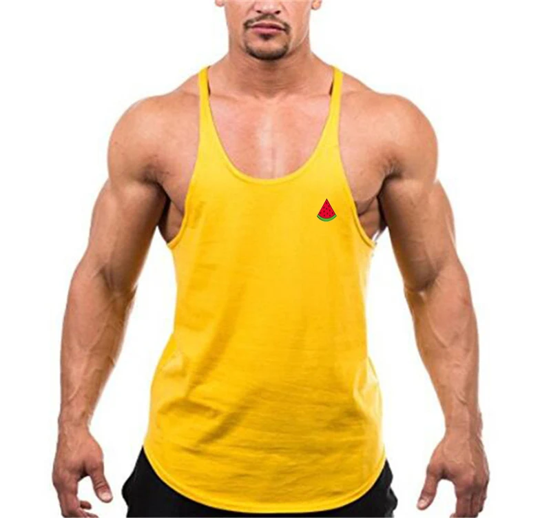 Summer Training Tank Top for Men Narrow Shoulder Strap Running Sleeveless T-shirt