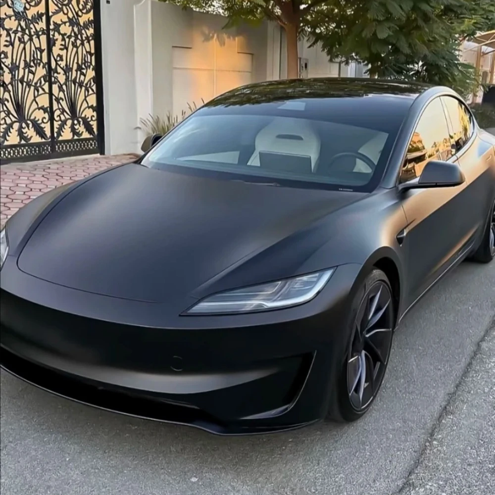 

For Tesla Model 3 Highland 2024 2025 DIY Matte Black Pre-cut PPF Color Change Film PET Paint Protection Film Anti-Scratch Cover