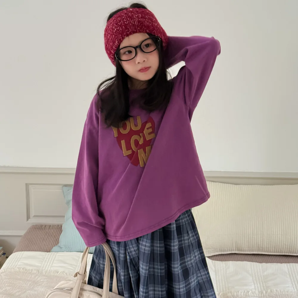 

Kids Long Sleeve Tshirt Girls Boys 2025 Autumn Print Casual Loose Top Children's Letter Tee Toddler Cotton Comfortable Pullover