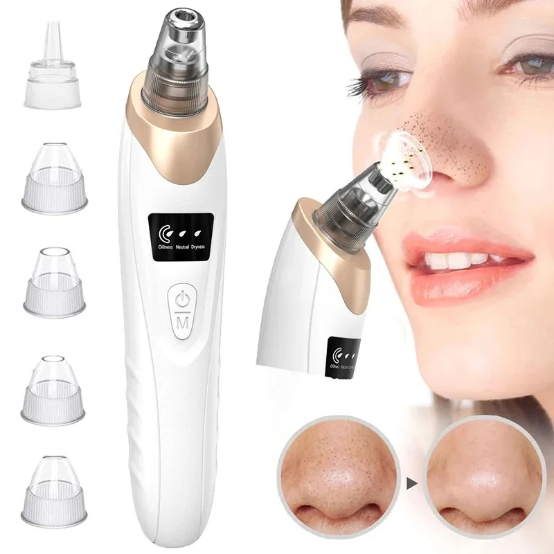 Rechargeable Blackhead Remover Vacuum Skincare Nose Pore Cleaner Extractor  3 Adjustable Suction Levels Face Vacuum Pore Cleanse