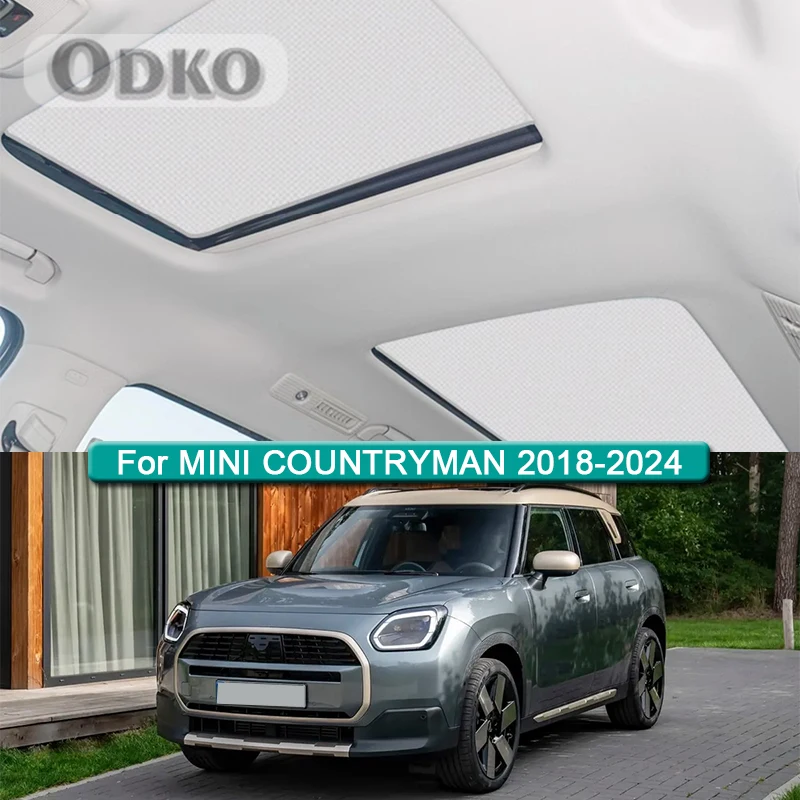 

Car Roof Sunshade For MINI COUNTRYMAN 2018-2023 2024 Electrostatic Adsorption Sunroof Sunshade Skylight Blind Shading Sticker