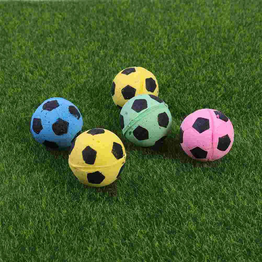 12 Pcs Sponge Football Soccer Balls Small Colorful Balls for Cat Toys (Random Color) Cat Toys Soccer Ball Toys