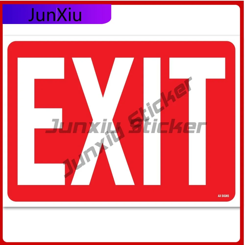 

Exit Sign, LargeSelfAdhesive Retro Car Laptop Walls Bumper Boat Vinyl Decal Decoration Cute Unique Aesthetic Trendy