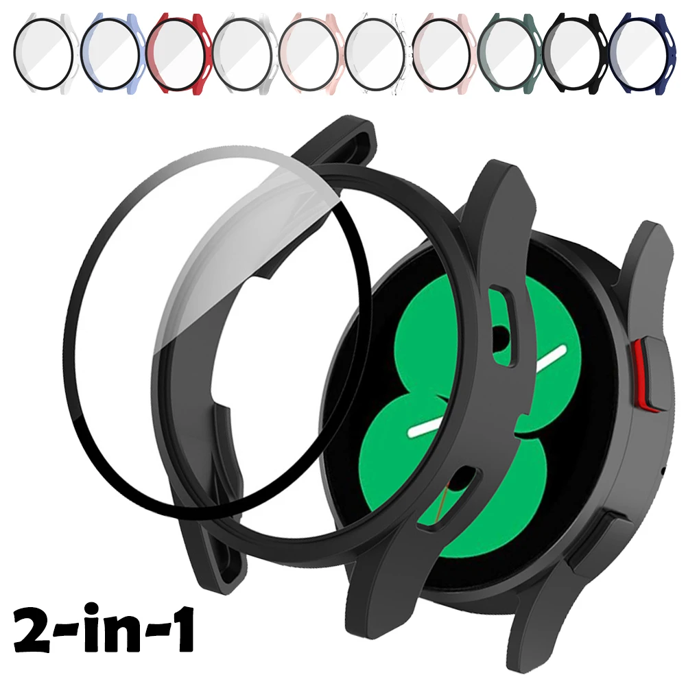 Vetro + custodia per Samsung Galaxy Watch 5/4 40mm 44mm Accessorie copertura paraurti per PC proteggi schermo All-Around per Galaxy Watch 5 4