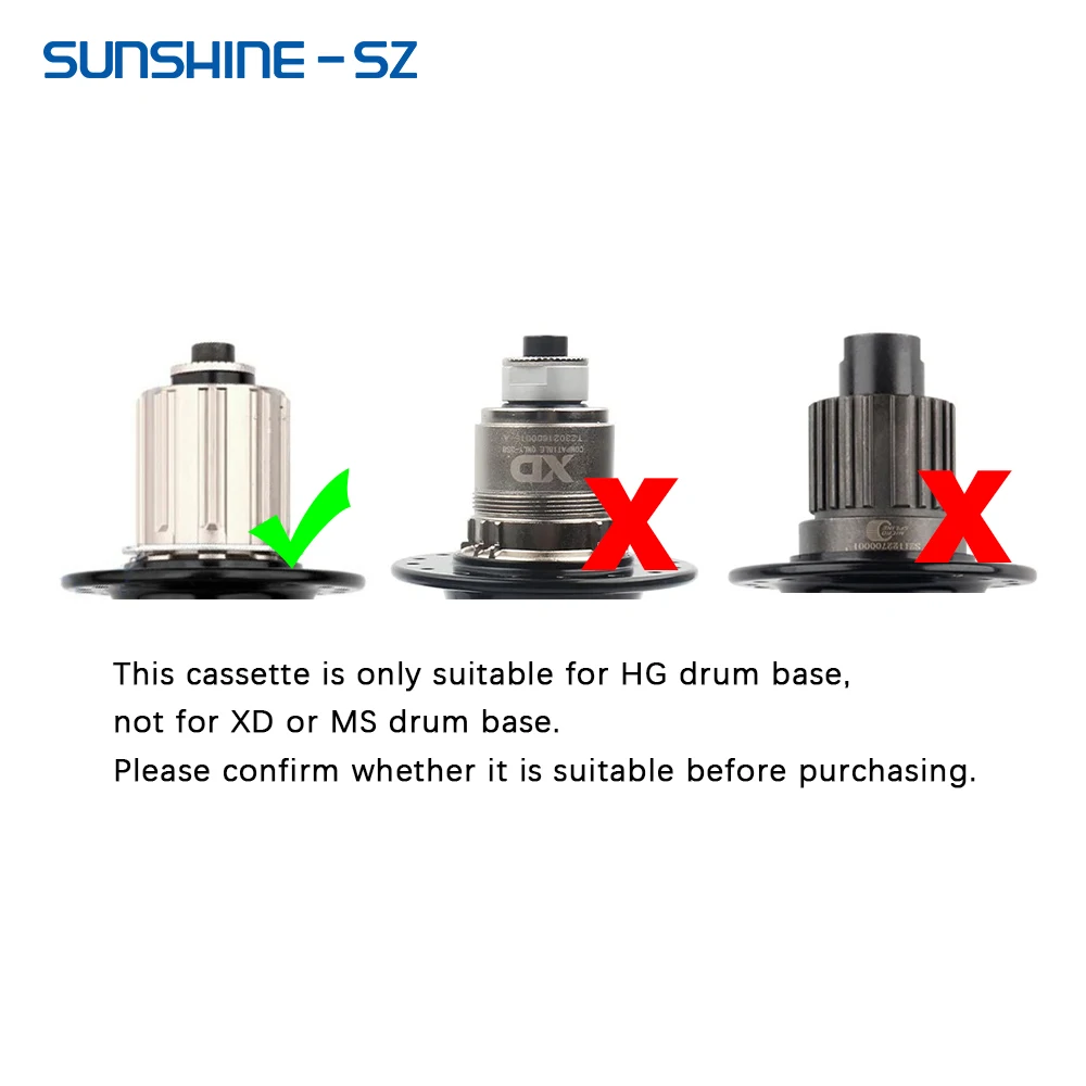 Sunshine Road Bike Cassette 8 9 10 11 12 Speed Sprocket 23 25 28 30 32 34 36T Bicycle Ratchet 11S 12S K7 for Shimano Cycling - view 3