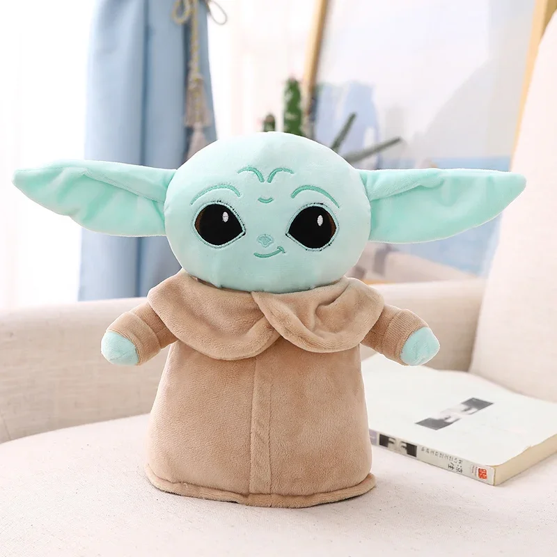 18cm Star Wars Anime Yoda Grogu figura mandaloriana Yoda muñecas bebé modelo relleno dibujos animados Yoda llavero chico juguete regalos Deco