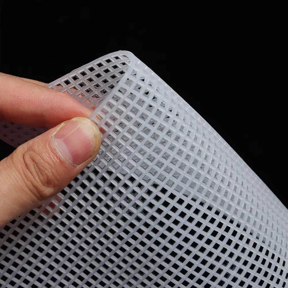 Plastic Mesh Cloth for Bag Rug Thread Hook Craft Supplies DIY Handcraft Latch Hook Bags Made Plastic Grid Hook Crafts Accessory