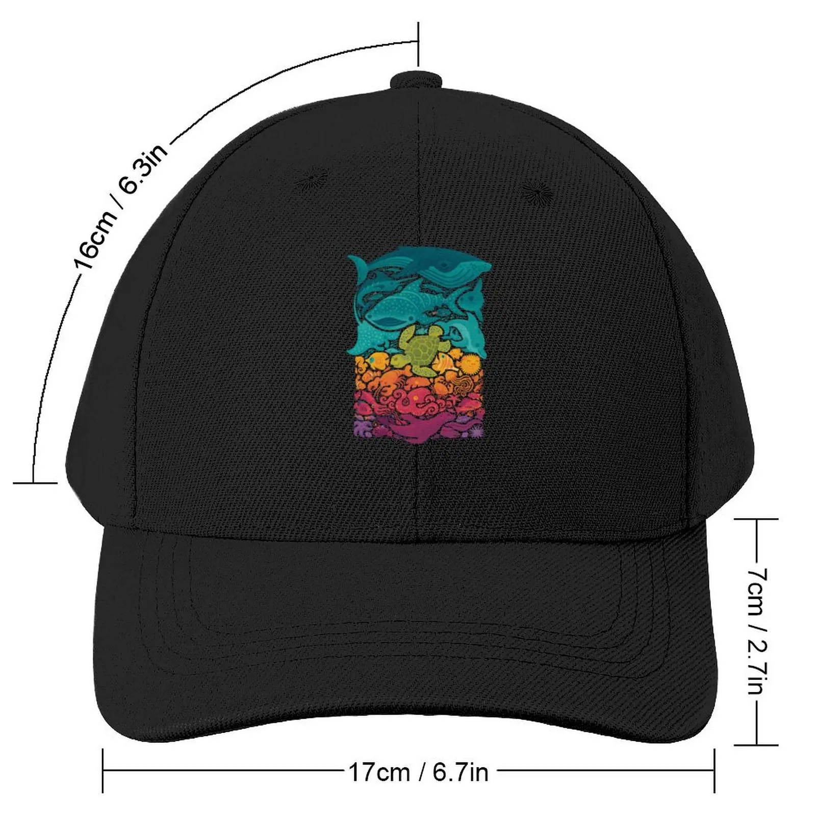 Aquatic Spectrum Baseball Cap Beach Bag Sunhat Anime Hat Visor Women Beach Fashion Men's