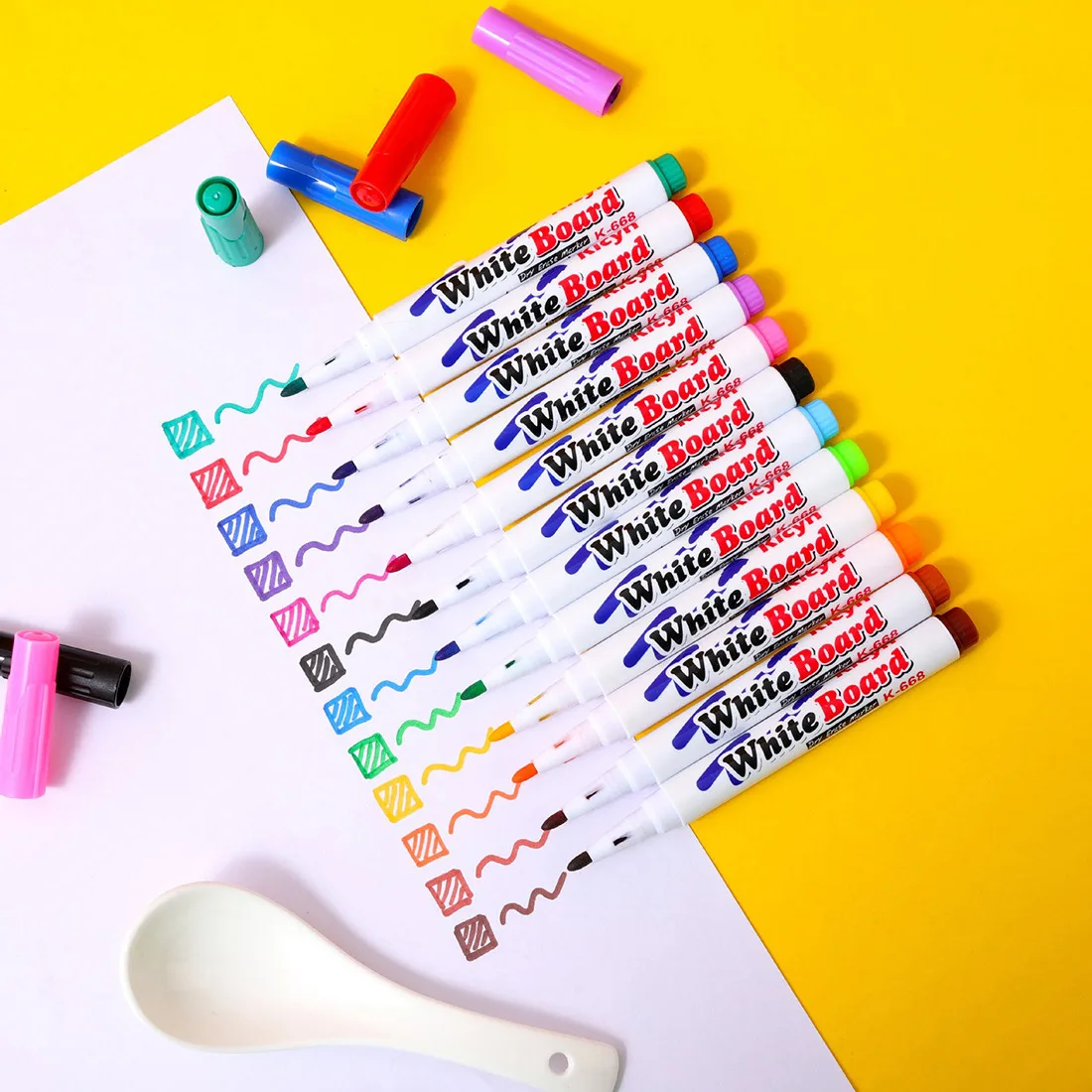 Rotuladores mágicos para pintar al agua, marcadores coloridos de tinta flotante, bolígrafos de agua para garabatos, juguetes de educación temprana Montessori para niños