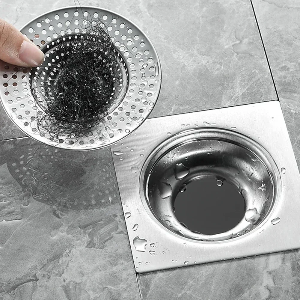 Anti Clogging Design Shower Floor Drain Uninterrupted Water Flow Use Smooth Deodorizing Function Filter Hair Catcher