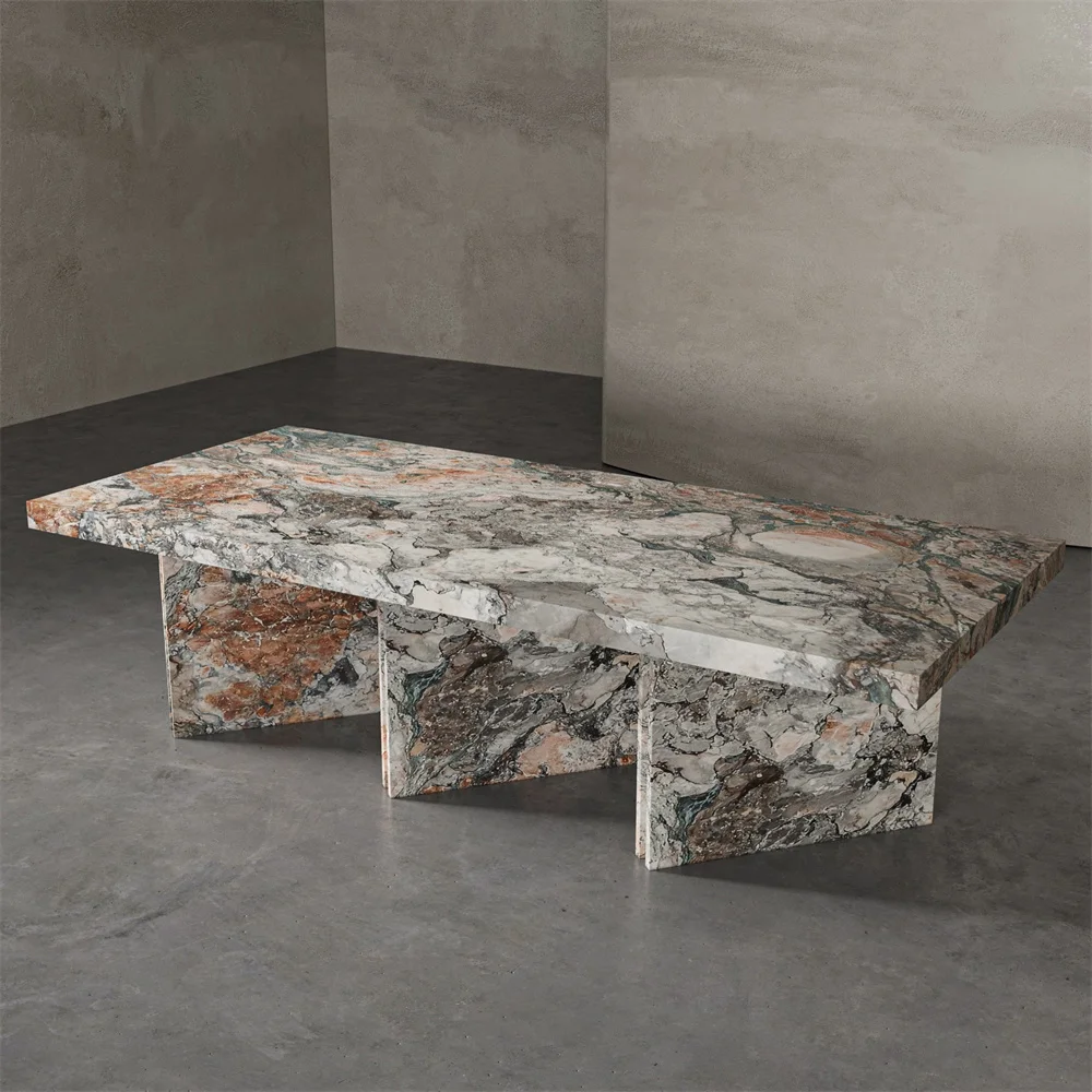 S@ Seats 8 Customized Scandinavian Extendable Large Marble Dining Table for Workshop