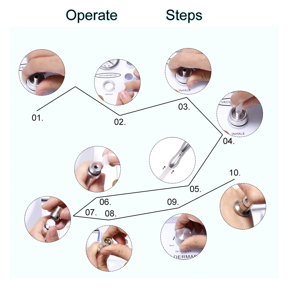 Aoko Vacuüm Diamant Microdermabrasie Peeling Machine Exfoliërende Mee-Eter Verwijderaar Apparaat Gezichtsreiniging Huidverzorging Tools