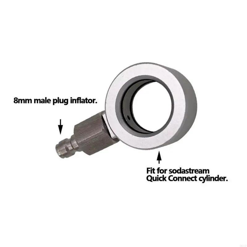 96GF CO2 -цилиндр адаптер напиток карбонатор металл -текстура, подходящая для газированных машин, обеспечивающих безопасность и