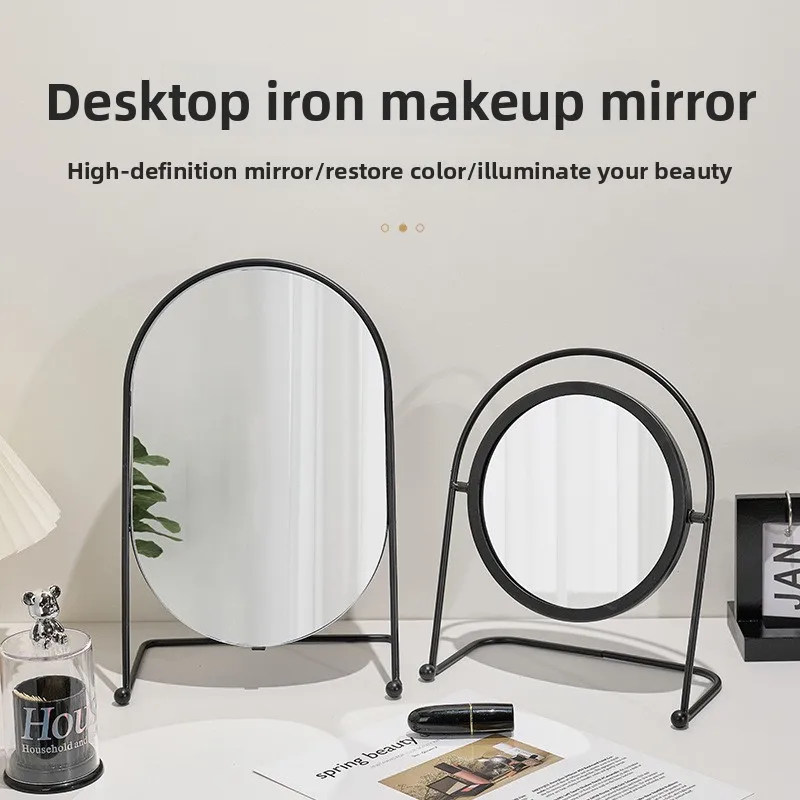 Vanity Mirror Dormitory Internet Celebrity Beauty Shower Mirror Bathroom Makeup Mirror Home Bedroom Desktop Countertop