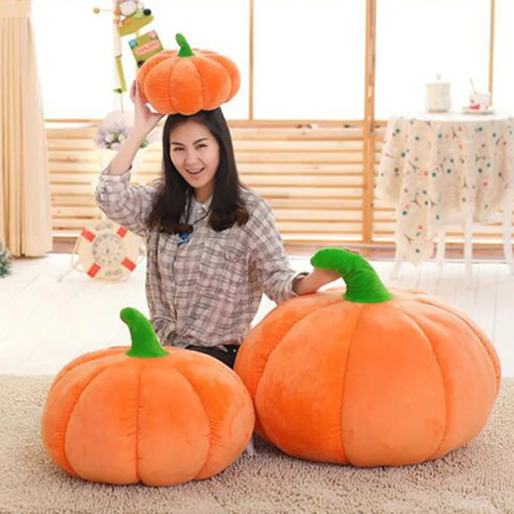 

16/30/40cm Size Soft Pumpkin Plush Toys Lovely Stuffed Plant Bedroom Decoration Halloween Decor Dolls Soothing Pillow for Kids