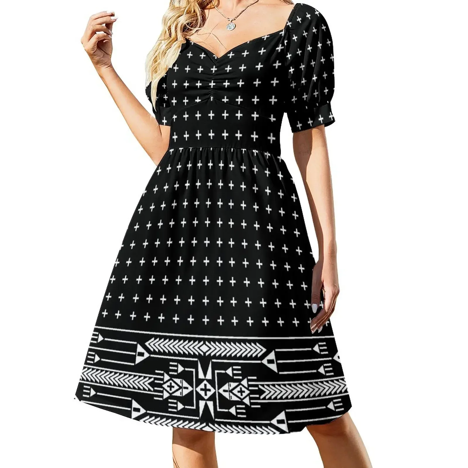 

The Path (Black) Short-Sleeved Dress dresses summer purple dress loose women's dress Women's summer