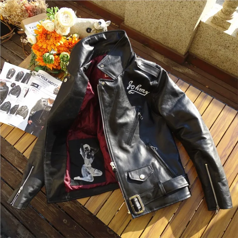 

Elegant fashionable and casual leather coat