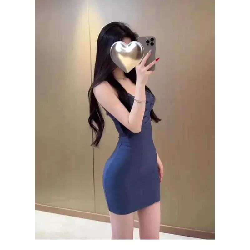 

CyGAOSITONG Mature Style Cross Hollow Out Strap Dress for Women Summer 2025 Slim Fit Bandage Bodycon Dress