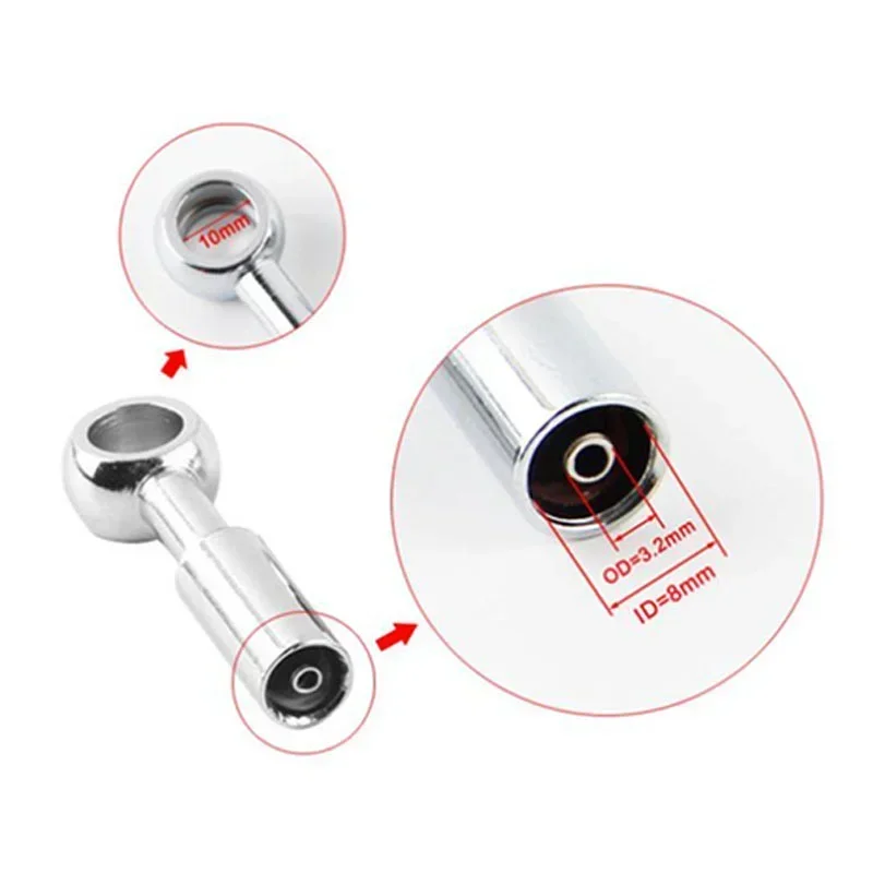 10X 10mm Motorcycle Hydraulic Reinforced Brake Clutch Oil Fuel Hose Line Pipe Fitting Joint Brake Line Adapter 0 28 90 Degree - Image 2