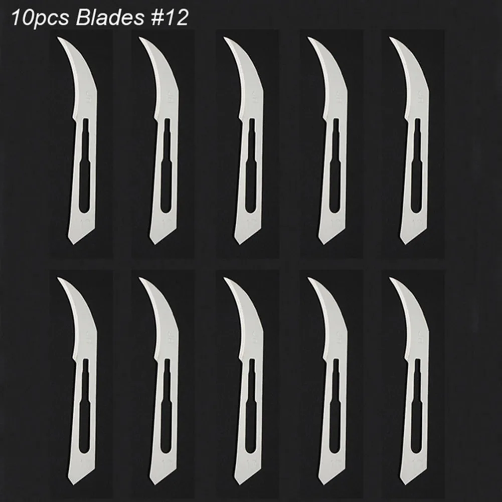 20Pcs Metal Engraving Blade 10# 11# 12# 15# 20# 22# 23# 24# Stainless Steel Paper Fruit Food Cut Wood Carving Blade