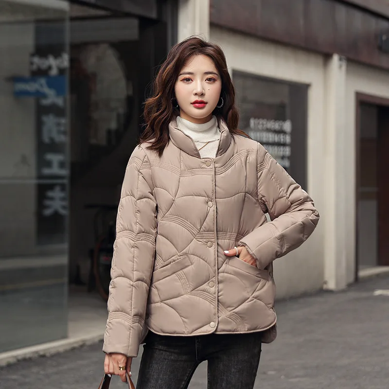 2026 New Female Fashion Stand Collar Lightweight White Duck Down Coat Autumn Winter Fashionable OuterwearWomen Jackets