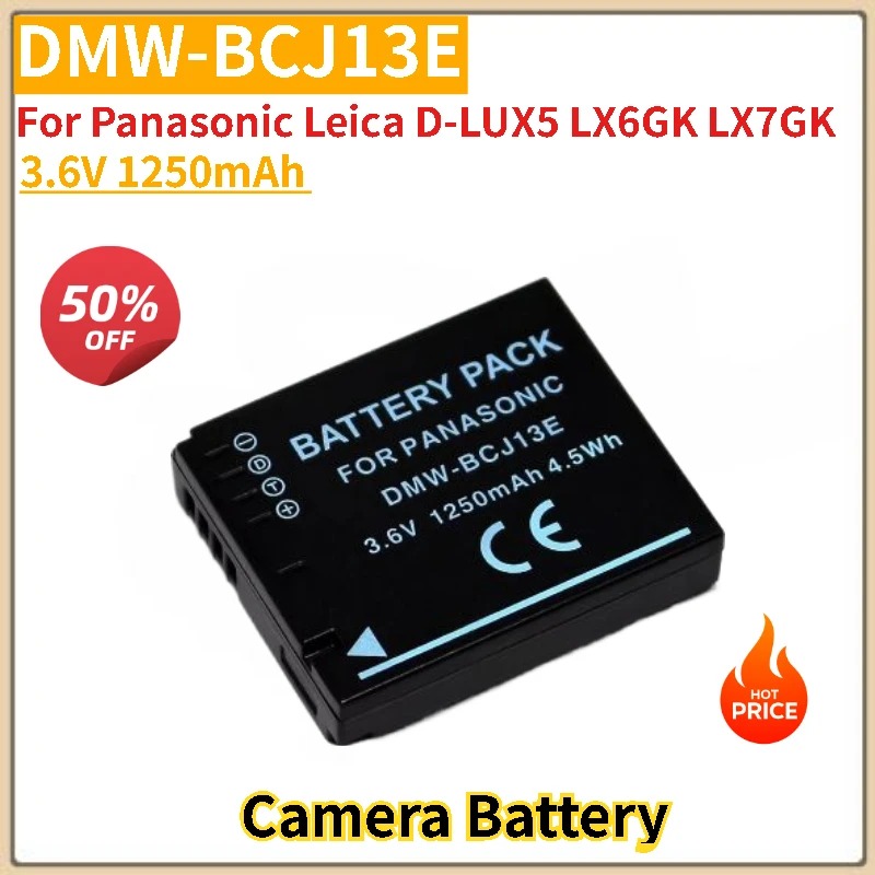 

High Quality DMW-BCJ13E 3.6V 1250mAh Battery for Panasonic Leica D-LUX5 LX6GK LX7GK Camera Brand New Replacement Battery