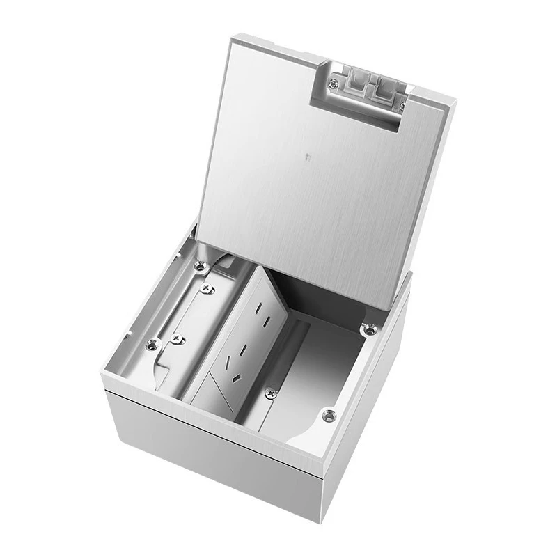 Floor socket Invisible embedded pure flat ultra-thin floor socket Stainless steel waterproof marble wood floor