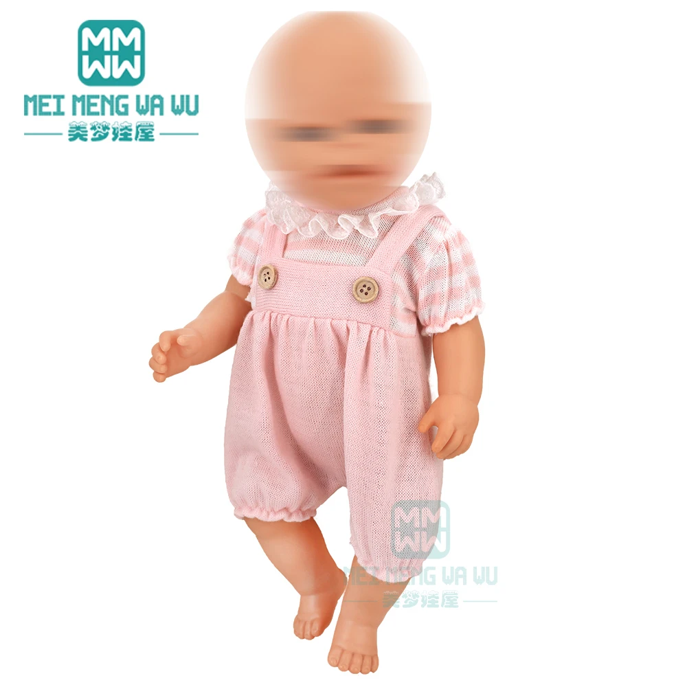 Doll clothes for 17inch 43 cm toy born doll accessories Jumpsuit clothes