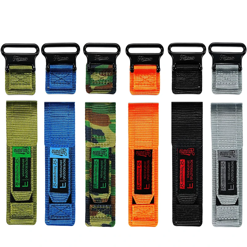 Black Orange Blue Grey Green Camo Hook Loop Nylon Strap For Casio A158W A168 A159W WS-1400h/1500 AE1200/1300 18mm TIMEX T80 band