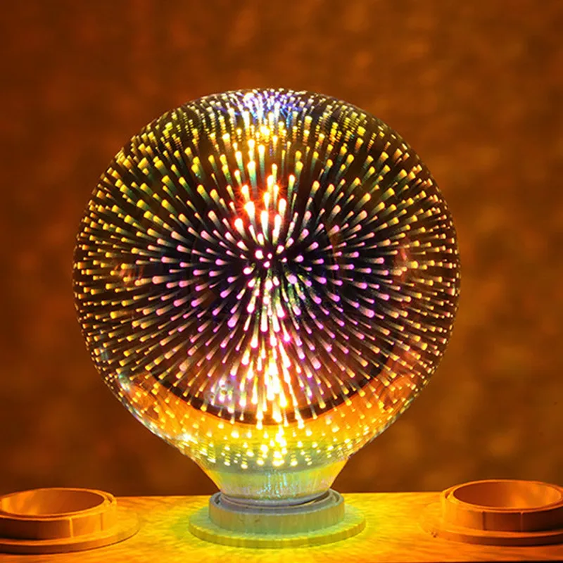 

3D Fireworks LED Lights for Kids Novelty Lamp Holiday Home Party Wedding Marry Decoration Atmosphere E27 220V G95 Dropshipping