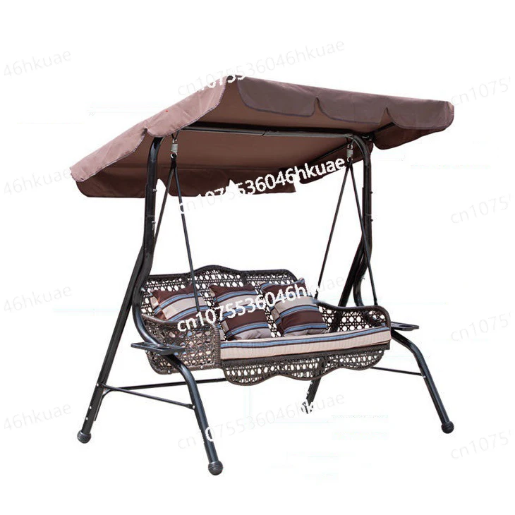 

2 Person Double Seat Rocking Swing Chair Courtyard Garden Metal Leisure Hanging Chair