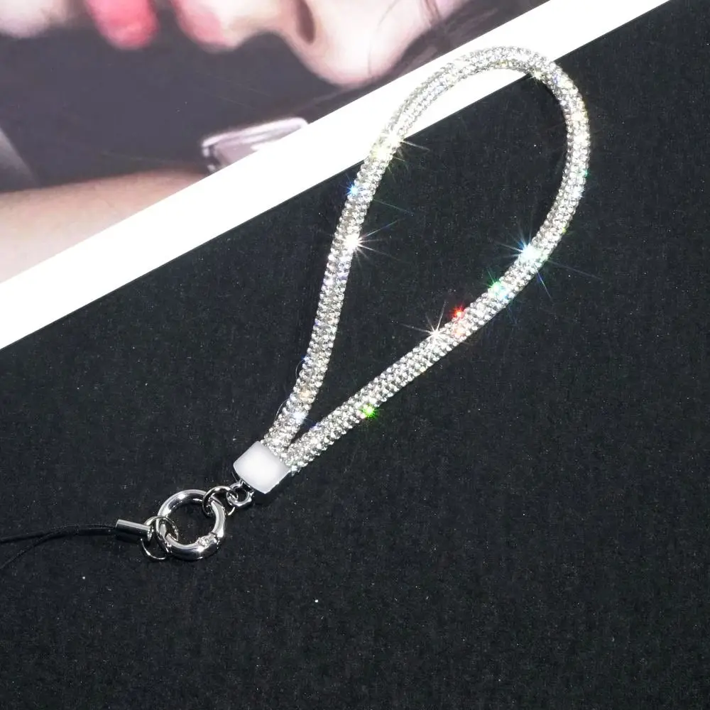 

Keychain Rhinestone Phone Lanyard Bright Bling Bling Diamond Crystal Anti-lost Rope Glitter Wrist Straps Phone Accessories