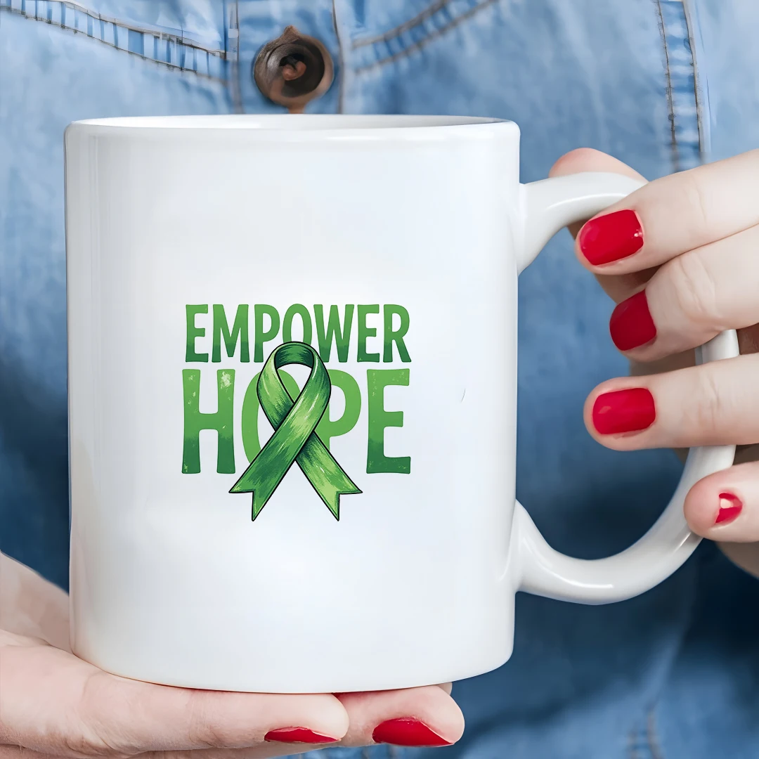 

11oz Mug + Empower Hope Ribbon Cup + Kids Cold & Hot Drink Cup - Christmas Gift for Family & Office