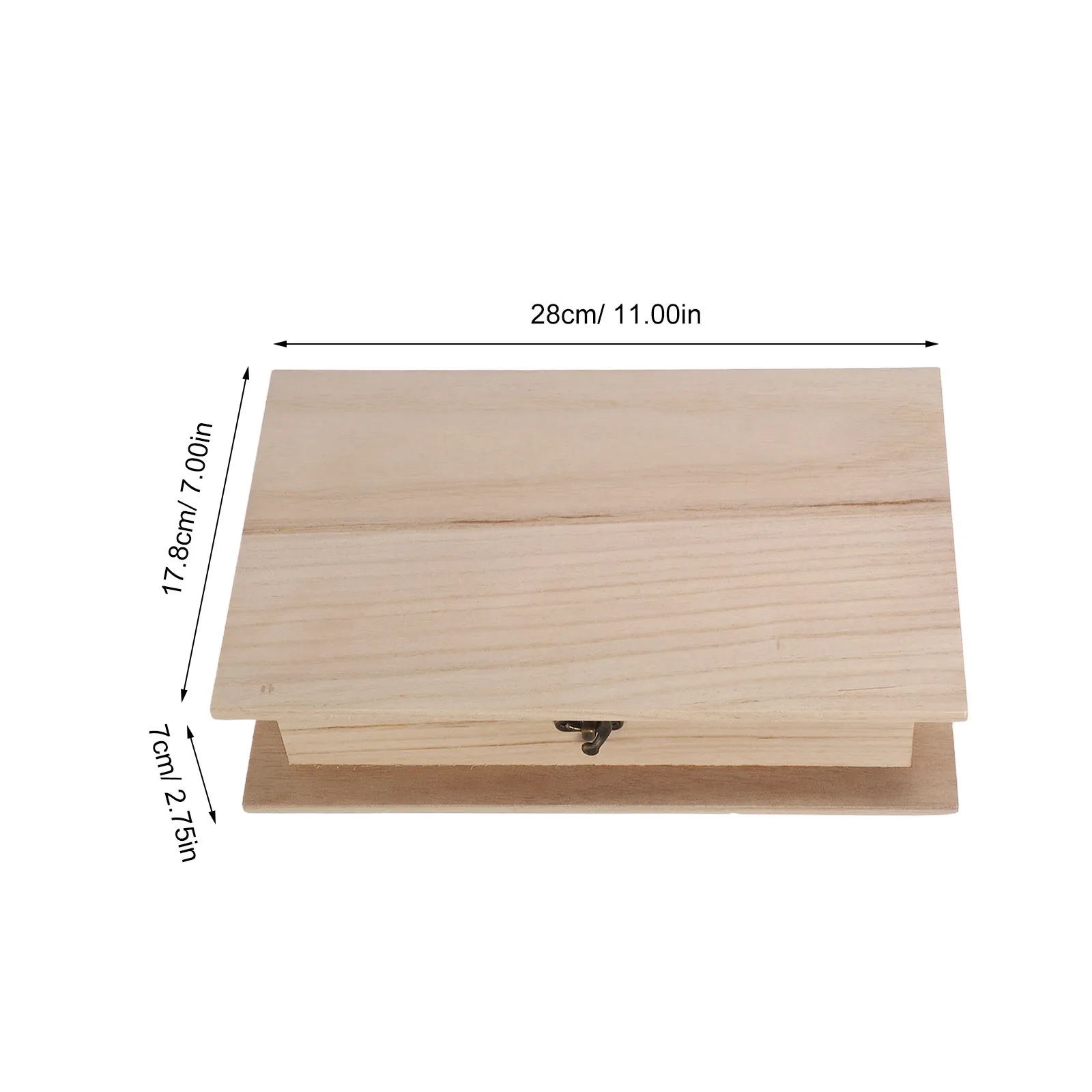 Wooden Bible Storage Box Book Shape Desktop Organizer Hinged Lid Desktop Storage Container Jewelry Cards Trinket Case