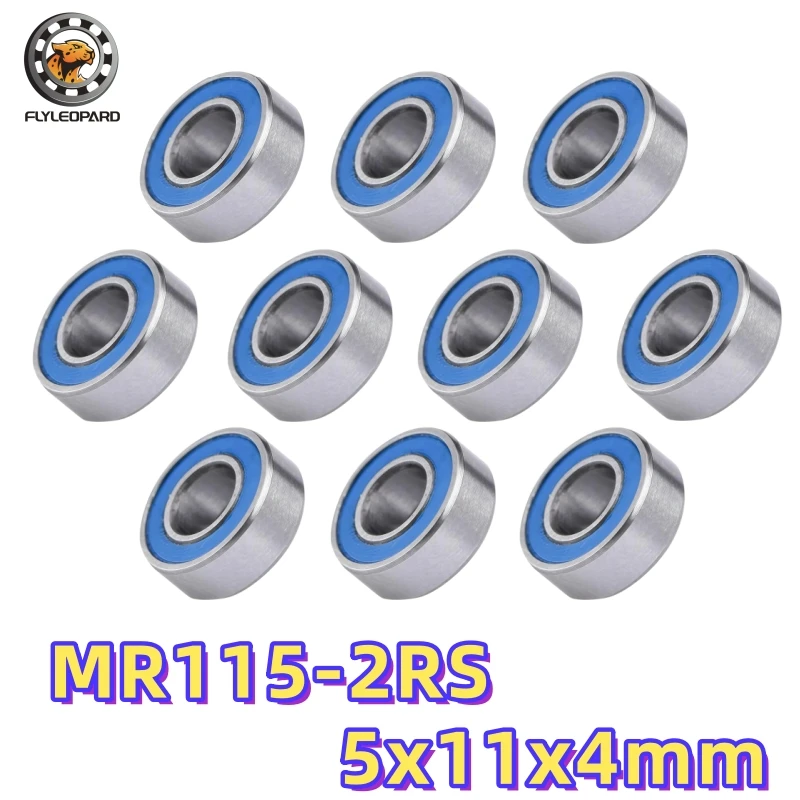 10/20/50Pcs Blue Rubber Seal Mini Bearing MR115-2RS（ABEC-7）5x11x4mm 1/10 RC Car Off-road Drift Modified Parts for Traxxas Tamiya