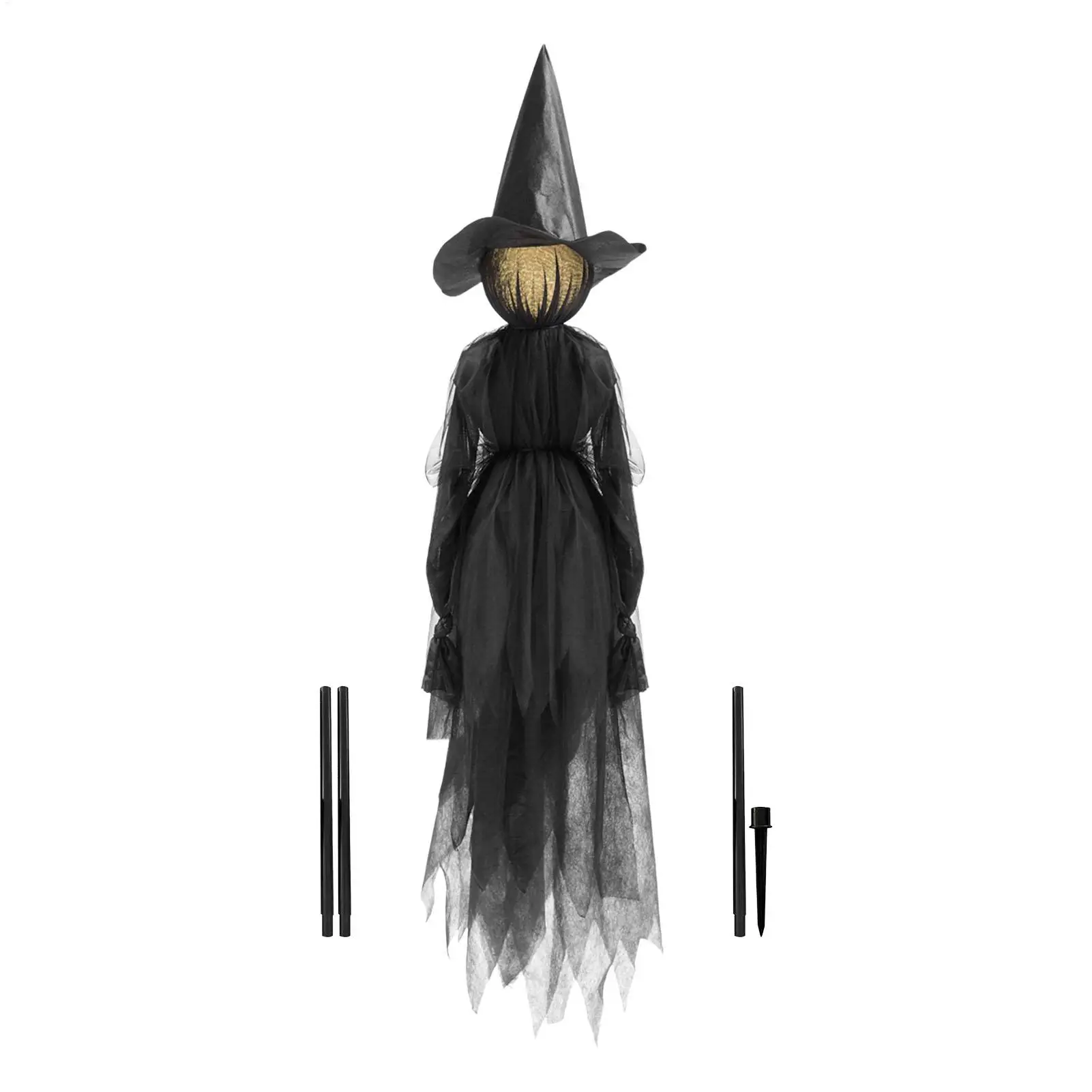1PC Halloween Colourful Glow Three Hand-Holding Witches Sound-activated hand-holding witch Halloween light up decoration props