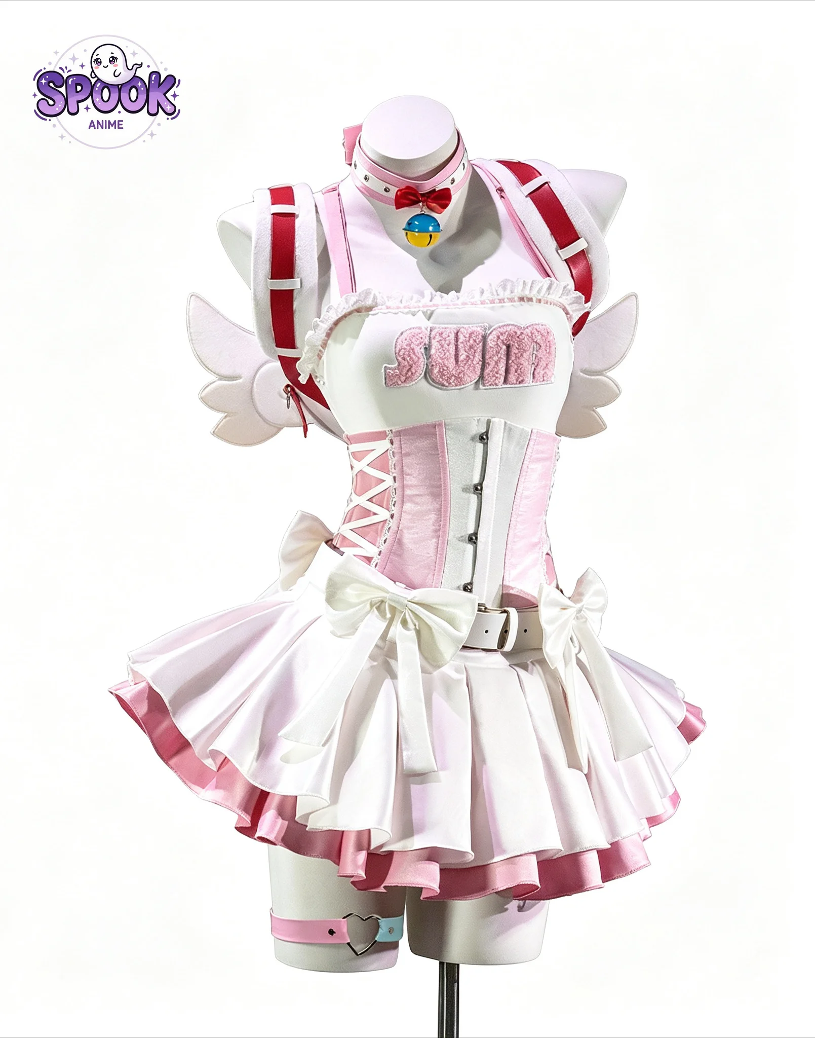 White Dress Chinatsu Remi Cosplay ZZZ Anime Game Costume Zenless Zone Zero KFC Heart Backpack Outfit for Women Halloween Party