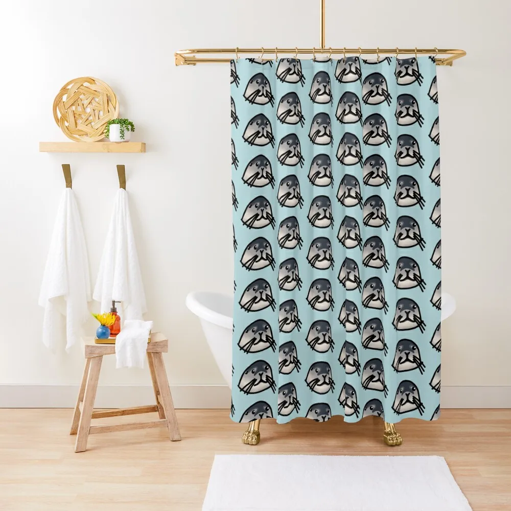 

Cute harbor seal Shower Curtain Transparent Bathroom Shower Window Bathroom For Shower For Bathroom Curtain