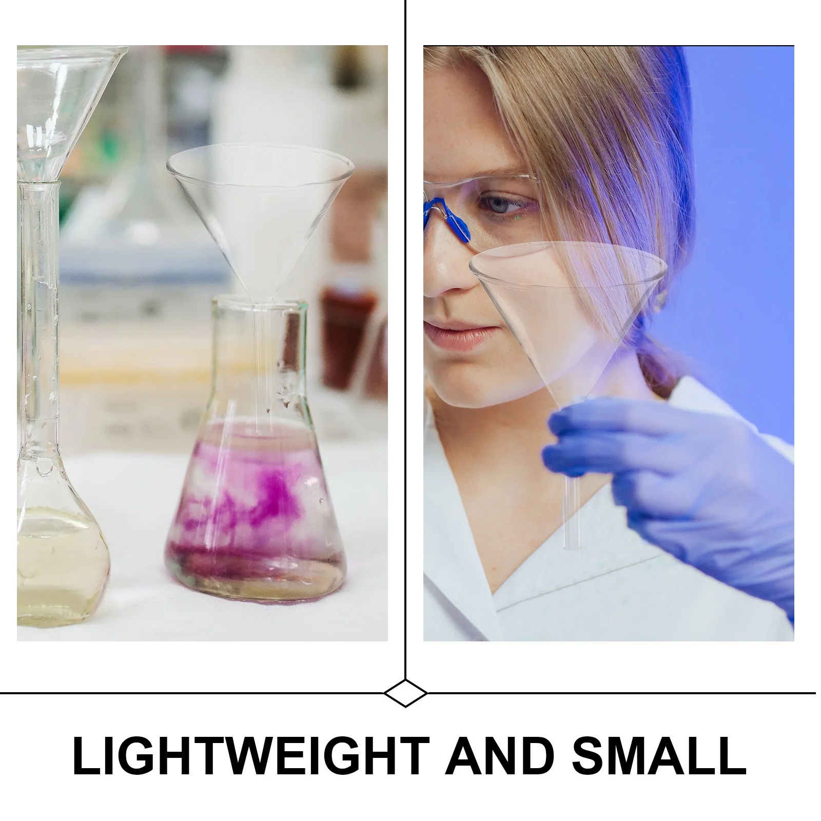 

4Pcs Scientific Glass Funnel Set 40 60 75 90mm Versatile Use in Chemical Biological Medical Research Settings Clear Glass Funnel