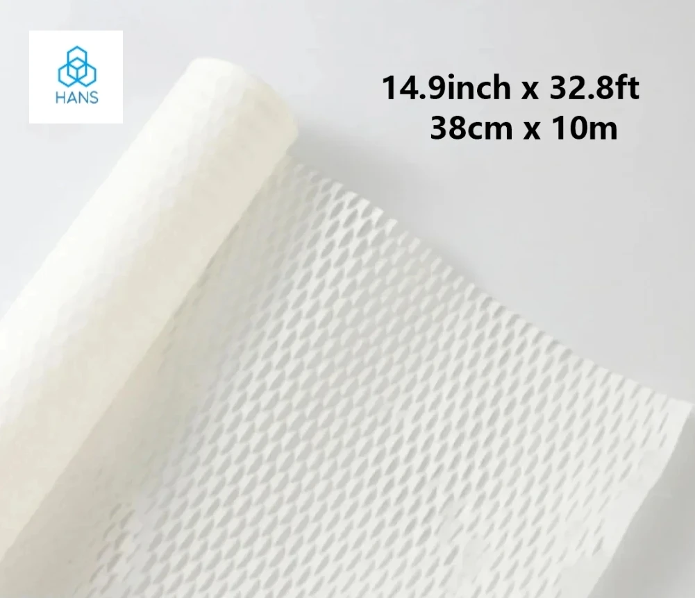 

Hans，38cmx10m environment-friendly honeycomb paper used for cushioning transportation gift Etc packaging